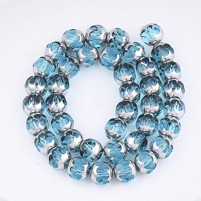 Electroplate Glass Beads Strands EGLA-T019-02D-1