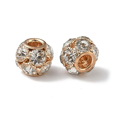 Brass Crystal Rhinestone Beads KK-A267-02KCG-1