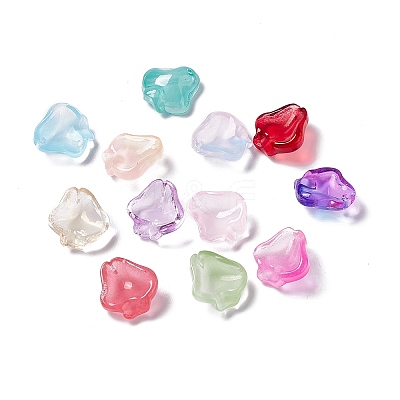 Transparent Spray Painted Glass Pendants GLAA-E038-01-1