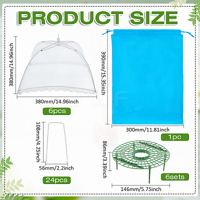 6Sets Round Plastic Strawberry Growing Tray Support AJEW-MA0001-36-1