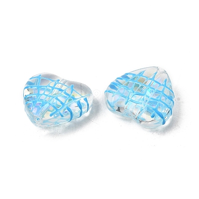 Transparent Glass Enamel Beads GLAA-S388-01A-1