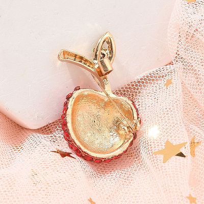 Apple Alloy Brooches JEWB-Q004-05KCG-1