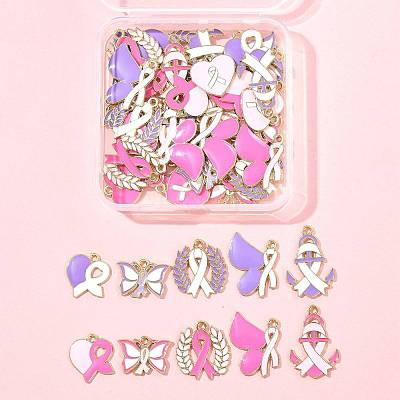 48Pcs 12 Styles Alloy Enamel Pendants FIND-FS0004-81-1