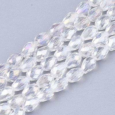 Electroplate Glass Beads Strands EGLA-T013-05M-1