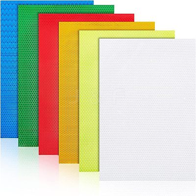 10 Sheets 6 Colors Waterproof Luminous Plastic Self-Adhesive Stickers DIY-CA0004-73-1