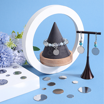 100Pcs 5 Styles 304 Stainless Steel Pendants STAS-SC0008-29-1