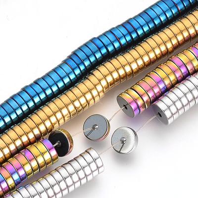 Electroplate Non-magnetic Synthetic Hematite Beads Spacers Strands G-Q486-75-1
