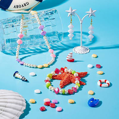 125Pcs 5 Colors ABS Plastic Beads KY-TA0001-33-1