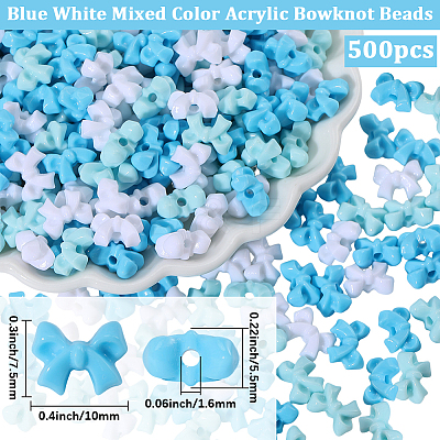500Pcs Opaque Acrylic Beads SACR-PA0001-21C-1