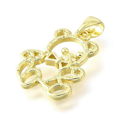 Brass Pendants KK-V007-27G-1