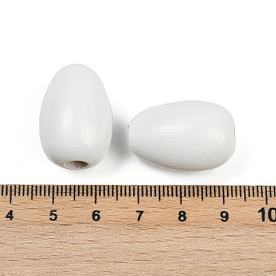 Spray Painted Wood European Beads WOOD-F017-10F-1