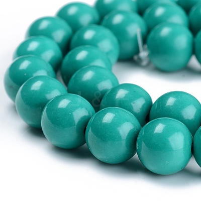 Dyed Natural Mashan Jade Beads Strands DJDA-E266-6mm-01-1