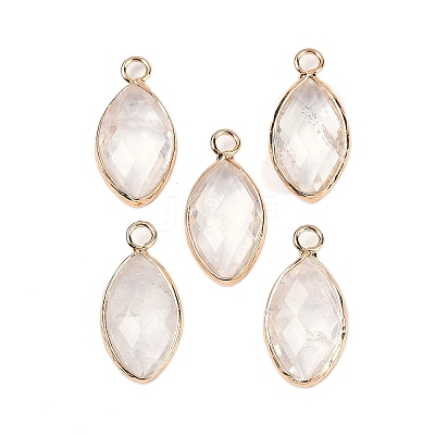 Natural Quartz Crystal Faceted Pendants G-G193-01G-07-1