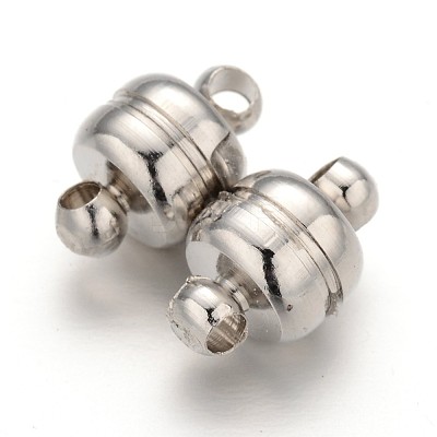 Brass Magnetic Clasps with Loops KK-H361-N-1