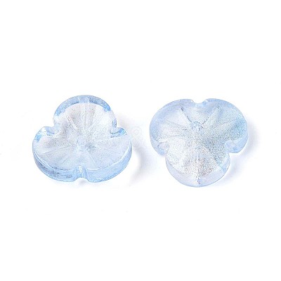 Baking Paint Transparent Glass Bead Caps DGLA-N014-09A-05-1