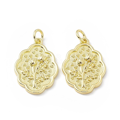 Rack Plating Brass Pendants KK-B065-20G-1