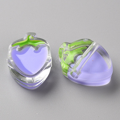 Transparent Enamel Acrylic Beads TACR-S155-003J-1