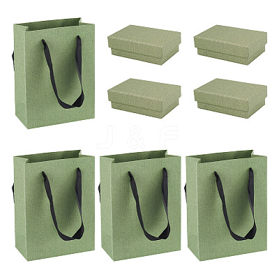 4Pcs Rectangle Paper Jewelry Display Cases CON-TA0001-39B-01-1