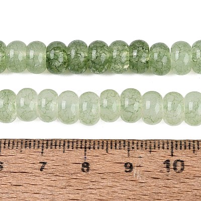 Imitation Jade Crackle Glass Beads Strands GLAA-Q108-05A-A05-1