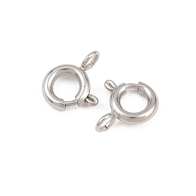 304 Stainless Steel Spring Gate Rings X-STAS-P437-11P-1