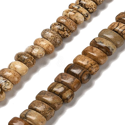 Natural Picture Jasper Beads Strands G-Q167-B14-01-1
