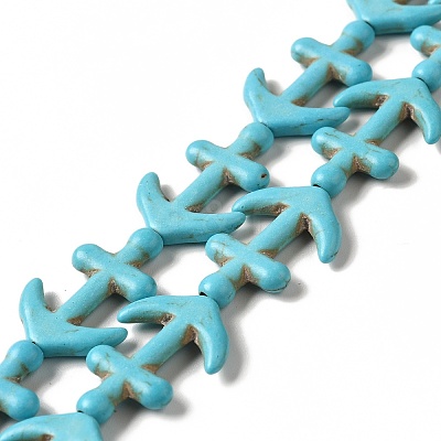 Synthetic Turquoise Dyed Beads Strands X-G-E594-07-1