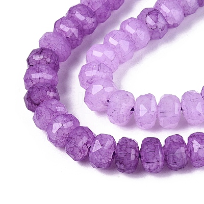 Imitation Jade Crackle Glass Beads Strands GLAA-N068-01A-A10-1