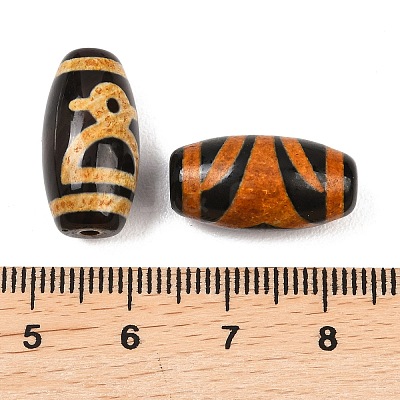 Tibetan Style dZi Beads TDZI-D010-02A-03-1