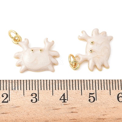 Brass Enamel Pendants KK-CJC0013-10G-01-RS-1