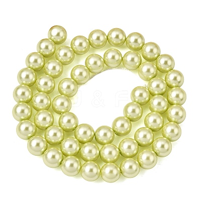 Round Grade A Glass Pearl Beads Strands HY-E001-09-1