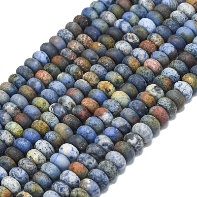 Natural Dumortierite Beads Strands G-P575-A48-8x5mm-1