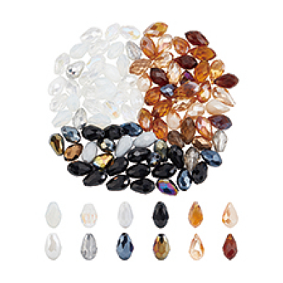3Bags 3 Colors  Transparent Glass Beads  Segmented Multi-Color Beads GLAA-PH0003-36B-1