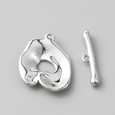 Brass Toggle Clasps LS-KK-WH0004-11P-1