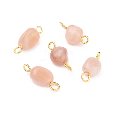 Natural Moonstone Links Connectors PALLOY-JF01073-05-1