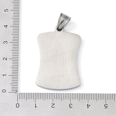 304 Stainless Steel Pendants STAS-O008-01G-1