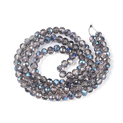 Electroplate Transparent Glass Beads Strands LS-EGLA-N054-T4mm-A01-1