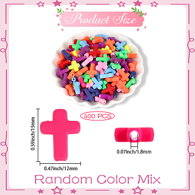 400Pcs Spray Painted Acrylic Beads ACRP-PA0001-05-1