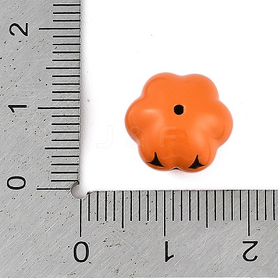 Halloween Theme Spray Painted Alloy Beads PALLOY-D029-03A-RS-1