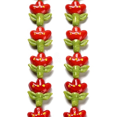 Handmade Lampwork Beads Strands LAMP-A005-03F-1