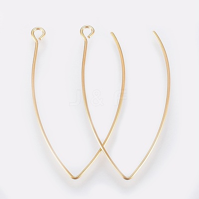PVD Vacuum Plating 304 Stainless Steel Earring Hooks X-STAS-K184-05-01G-1