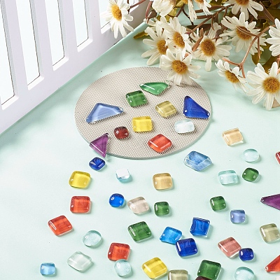 Mosaic Tiles Glass Cabochons DIY-P045-05-1