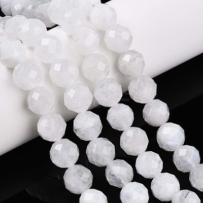 Natural Rainbow Moonstone Beads Strands G-S345-8mm-36-1