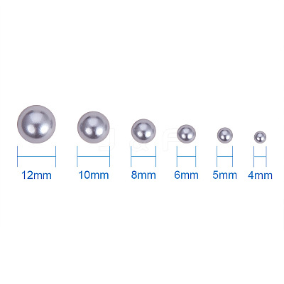 1Box ABS Plastic Imitation Pearl Dome Cabochons SACR-PH0001-41-1