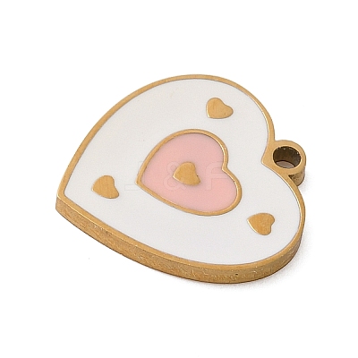 304 Stainless Steel Enamel Pendants STAS-K312-07E-G-1