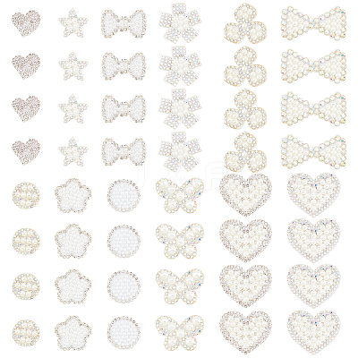 48Pcs 12 Style Non Woven Fabric Ornament Accessories DIY-AR0002-27-1