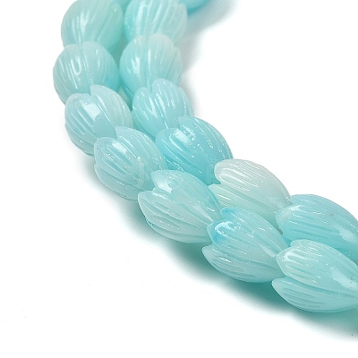 Synthetic Shell Dyed Carved Beads Strands SHEL-K007-08B-02-1