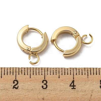 201 Stainless Steel Huggie Hoop Earrings Findings STAS-A167-01I-G-1
