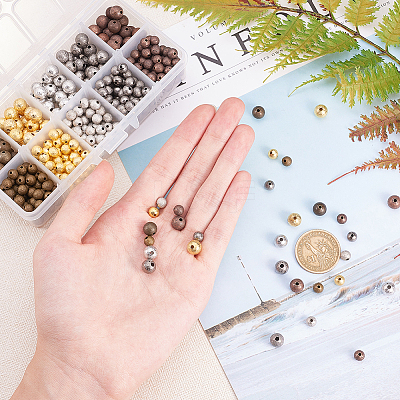Brass Textured Beads KK-PH0035-88-NF-1