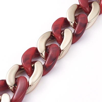 Handmade CCB Plastic Curb Chain AJEW-JB00678-03-1