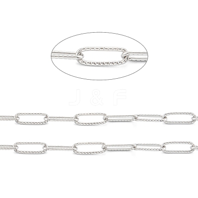 Tarnish Resistant 304 Stainless Steel Paperclip Chains CHS-O011-02P-1
